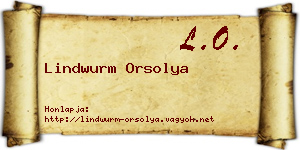 Lindwurm Orsolya névjegykártya